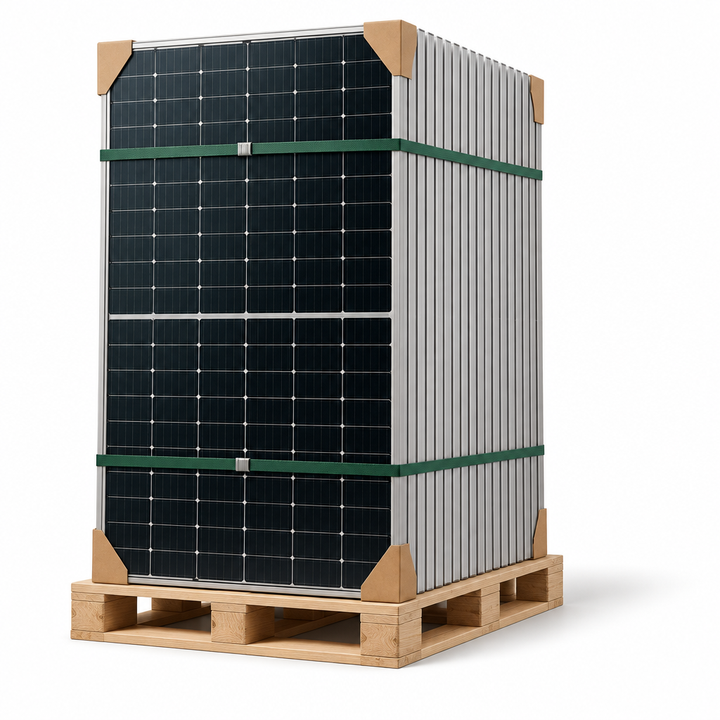 Imagen ilustrativa de tarima de 30 paneles Jinko 650 W