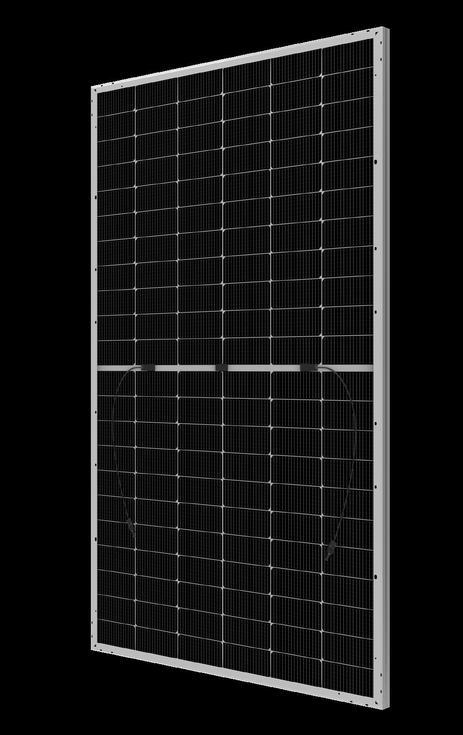 Vista posterior original del panel bifacial Canadian Solar