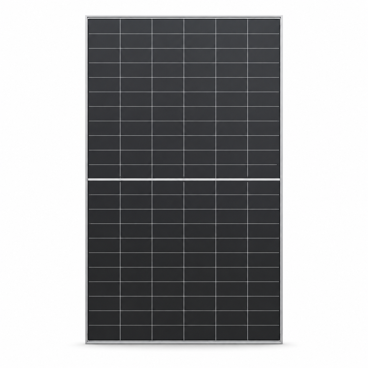 Panel solar Jinko 720 W bifacial — vista frontal con encuadre uniforme, imagen editada a partir de la referencia del producto