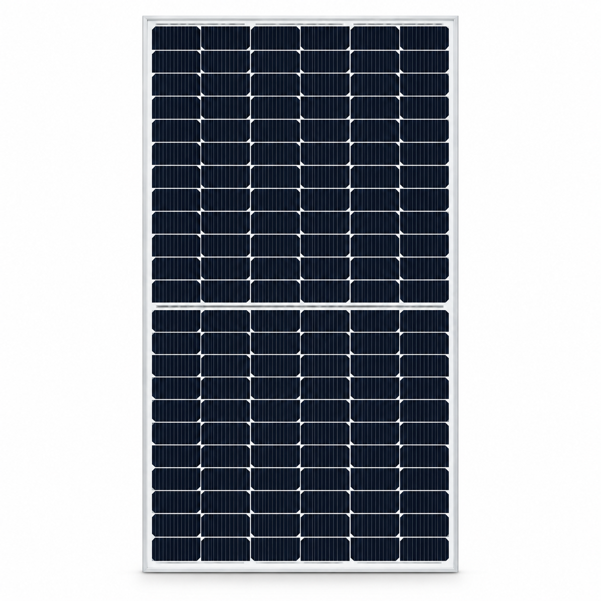Panel solar LUXEN 555 W monocristalino monofacial — vista frontal con encuadre uniforme, imagen editada a partir de la referencia del producto