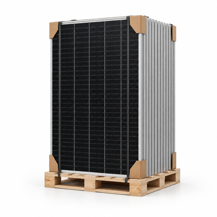 Imagen ilustrativa de tarima de 30 paneles SunPower 560 W