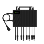 Kit solar 4 paneles de 635 W + microinversor de 2500 W + cable 12 AWG, 30 m rojo y 30 m negro