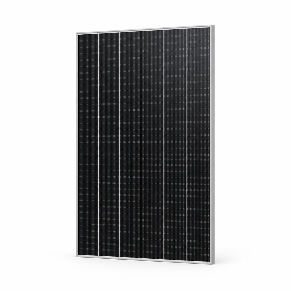 Imagen ilustrativa mejorada con Higgsfield del panel SunPower Performance 7 COM-S; diseño de referencia de la serie